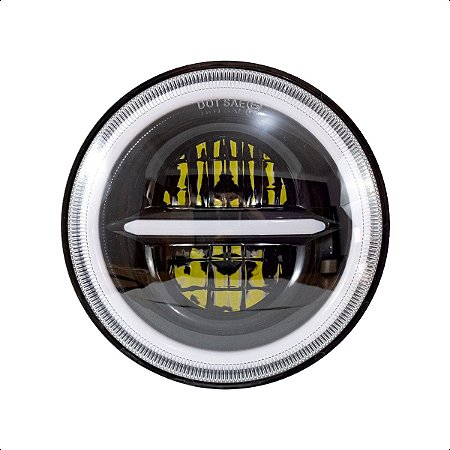Farol Angel Eye 7 Polegadas Led Drl Seta Fusca Kombi