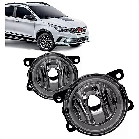 Par Farol De Milha Fiat Argo 17 A 23 Policarbonato Aro Prata