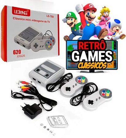Vídeo Game Retro Console com 620 Jogos Clássicos