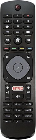 Controle Remoto Compatível com Tv Philips Smart 4K Lcd Led Função Netflix