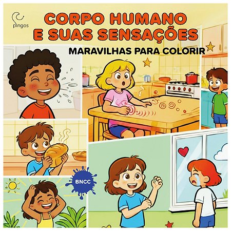 Livro Corpo Humano e Suas Sensações, maravilhas para colorir