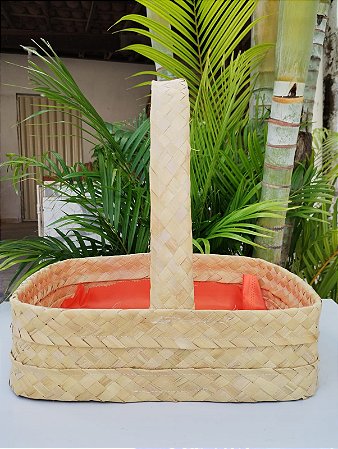 Cesta de palha retangular GG