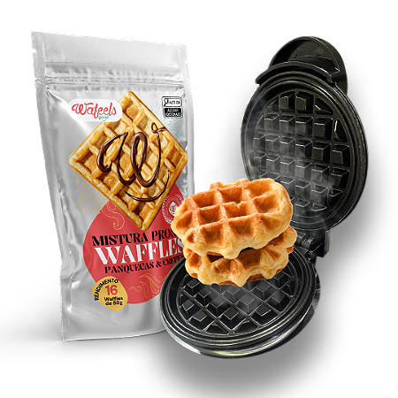 Kit Mistura Pronta + Mini Maquininha de Waffles