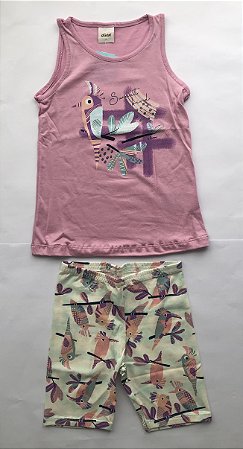 Conjunto Feminino Infantil - Estampa Sweet Bird - Elian - 231695