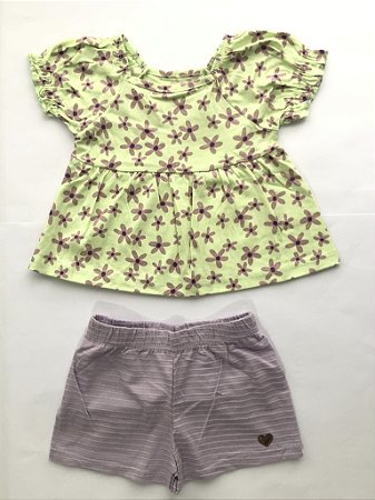 Conjunto Feminino Infantil - Estampa Flores - Elian - 211392
