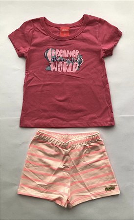 Conjunto Feminino Infantil - Malha e Moletinho - Kely Kety - 43087