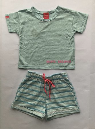 Conjunto Fem Infantil Meia Malha POA e Moletinho - Kely Kety - 43722
