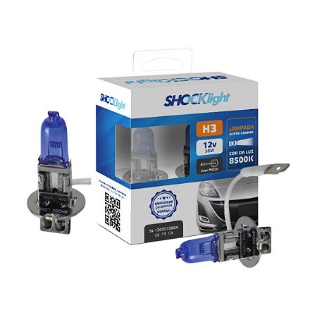 LAMPADA SUPER BRANCA H3 (PAR) - SHOCKLIGHT