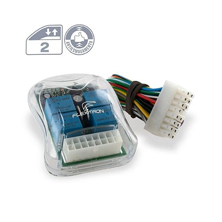 CENTRALINA VIDRO UNIVERSAL 2P ANTIESMAGAMENTO VW / FIAT - SEFE22BE/SAFE22PLUS- FLEXITRON