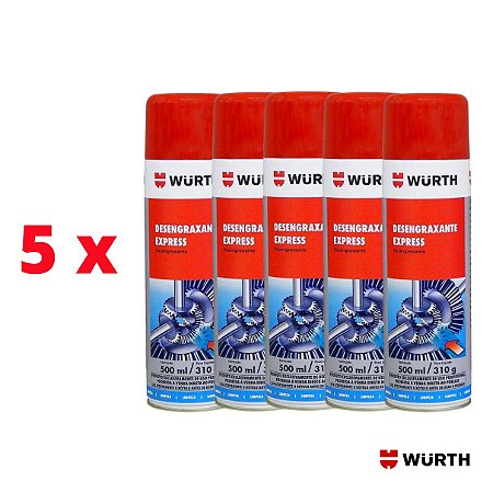 KIT 5 x DESENGRAXANTE EXPRESS 500ML - WURTH 0893650987