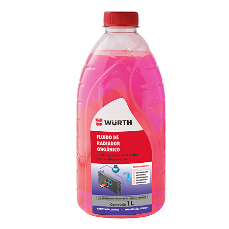 FLUIDO DE RADIADOR ORGÂNICO ROSA 1 LITRO - WURTH 0893012100