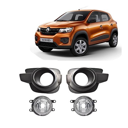 KIT FAROL AUX KWID 17/ C/MD BLACK PIANO BT/ALT - SHOCKLIGHT