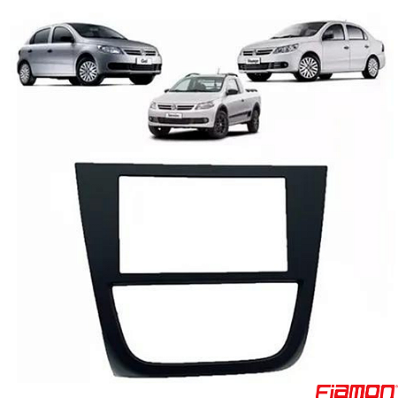 MOLDURA PAINEL 7" GOL/VOYAGE/SAVEIRO G5 C/ SUPORTE 2 BOTÕES - 2372MD FIAMON