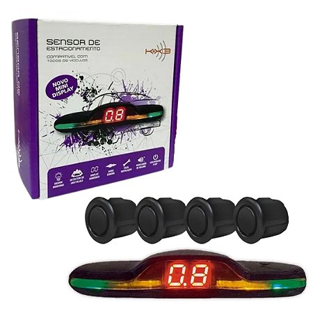SENSOR DE ESTACIONAMENTO PRETO BRILHO - KX3 MINI