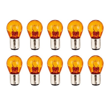 LAMPADA COMUM 1PO ENCONTRADO AMBAR LARANJA C/10 - VELOX