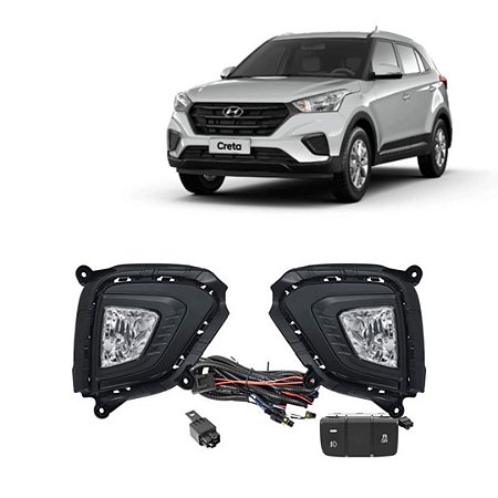KIT FAROL AUX CRETA 20/ BT/ORIG SEM DRL - SHOCKLIGHT SL-121410