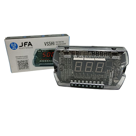 VOLTÍMETRO ALTA E BAIXA VOLTAGEM COM SEGUENCIADOR DE COMANDO VS5HI - JFA