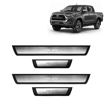 SOLEIRA HILUX 19/ C/ LED AÇO INOXIDAVEL - ML