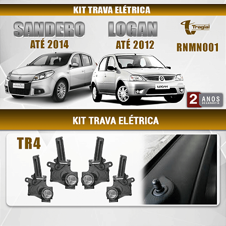 KIT TRAVA ELET LOGAN 00/13 SANDERO 00/14 4P - TRAGIAL TR4