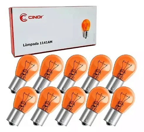 LAMPADA COMUM 1PO AMBAR ENCONTRADO C/10 - CINOY
