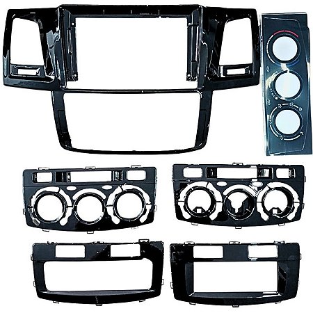 MOLDURA PAINEL 9" HILUX/SW4 06/16 AR DIGITAL + ANALOGICO BLACK PIANO - EXPEX