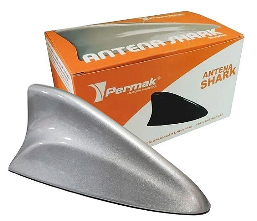 ANTENA TUBARÃO DECORATIVA PRATA - PERMAK