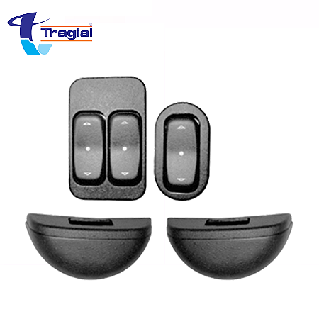 KIT VIDRO ELÉTRICO MOBI 16/ TRASEIRO - TRAGIAL