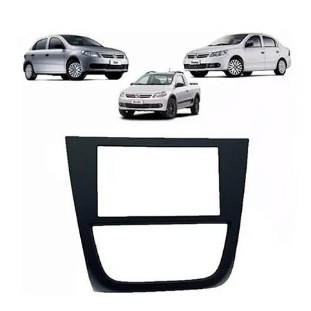 MOLDURA PAINEL 7" GOL/VOYAGE/SAVEIRO G5 C/ SUPORTE 2 BOTÕES - EXPEX