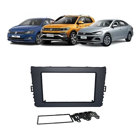 MOLDURA PAINEL 7" POLO/VIRTUS 18/ T-CROSS 19/ NIVUS 20/ PRETO FOSCO - FIAMON