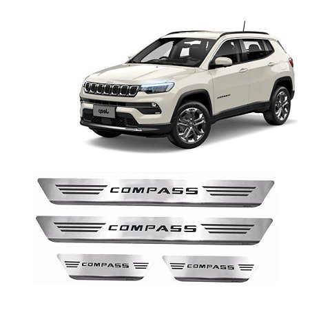 SOLEIRA AÇO ESCOVADO JEEP COMPASS 17/ JP02500043
