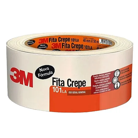 Fita Crepe 3M™ 101LA Rolo 48mm x 50metros