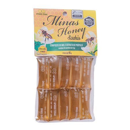 Mel com Propolis MINASHONEY 45gr.(sache)