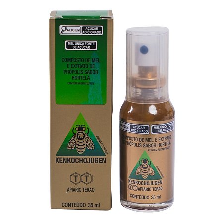 3 Unidades de Composto de Mel e Extrato de Própolis Sabor Hortelã KENKOCHOJUGEN 35ml
