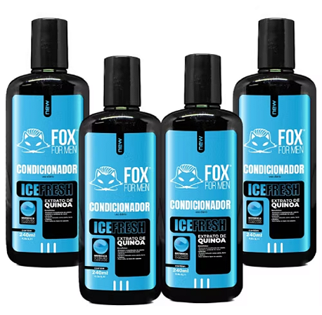 CONDICIONADOR ICEFRESH 240ML - FOX FOR MEN - 4 UNIDADES