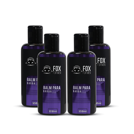Balm Para Barba 120ml - Fox For Men - 4 unidades