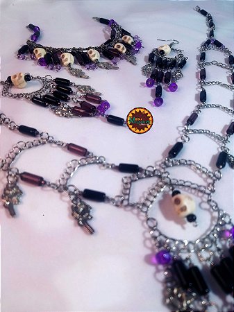 Conjunto Rosa Caveira