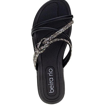 TAMANCO FEMININO FLAT BEIRA RIO 8507112 Preto
