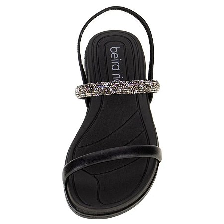 Sandália Feminina Rasteira Preto Beira Rio 8507103