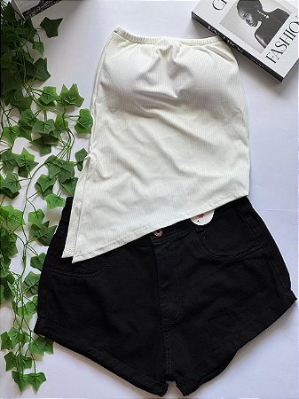 Short jeans preto