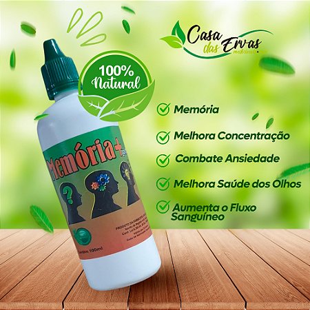 Composto Liquido Memória + Gotas - Vida Ervas - 100 ML