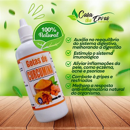 Curcuma ( Açafrão/ Curcumina ) - Vida Ervas - 100 ML