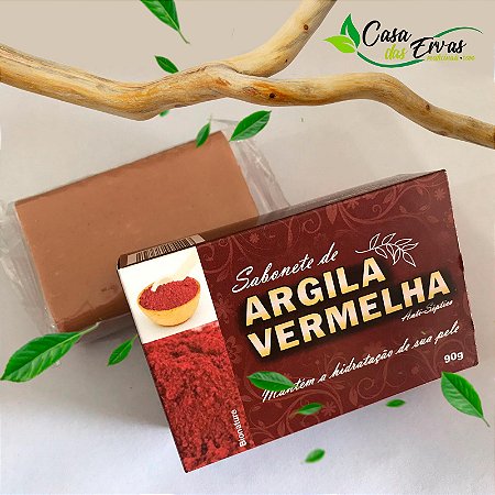 Sabonete Hidratante Natural Argila Vermelha - Bionature - 90g