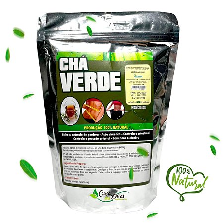Pacote de Chá Verde Laminado - 100g