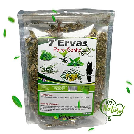 Pacote 7 Ervas Para Banho - 100g