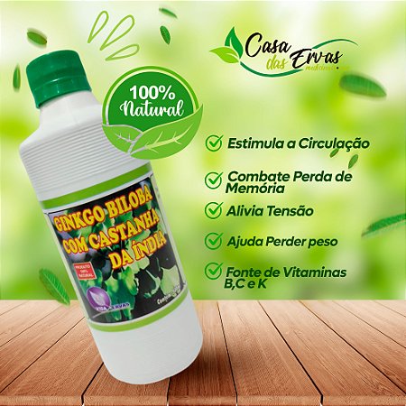 Ginkgo Biloba com Castanha da Índia - Vida Ervas - 500 ML