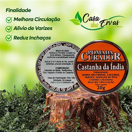 Pomada Castanha da Índia Curador - 20g