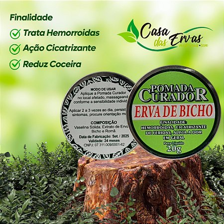 Pomada Erva de Bicho Curador - 20g