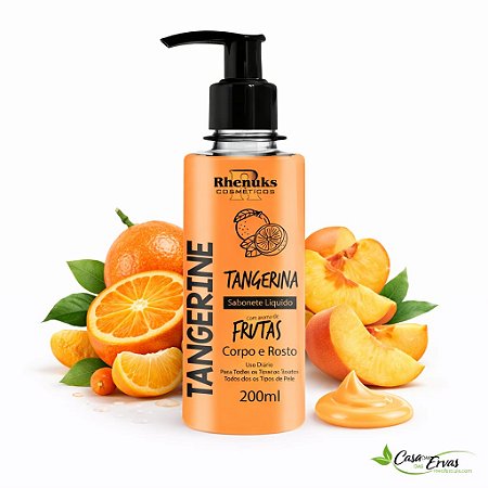 Sabonete Liquido de Tangerina - Rhenuks - 200 ML