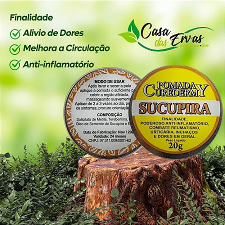 Pomada Sucupira - Curedermy - 20g