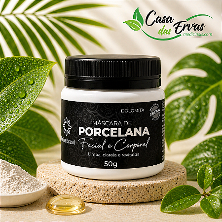 Mascara de Porcelana Dolomita - Corporal e Facial - Nativa Brasil - 50g